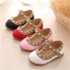 Kinderschoenen mode baby meisje sandaal klinknagel zachte zool dans prinses lederen schoen kinderen casual sneakers peuter baby schoeisel