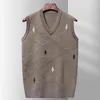 Coletes masculinos colete argyle para suéter de moda marca de cor de cor masculino de vestuário de masculino casual e decote de malha de malha