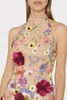 Casual Kleider Sommer 3D Blumen Mode Frauen Party Kleid Feiertage Durchsichtig Mesh Sexy Backless Mini Dressses Nachtclub