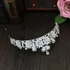 Pinces à cheveux Barrettes Pavé Full Cubic Zircon Diadème Vintage Zircone Couronne CZ Diadema Mariée Coroa Accessoires De Mariage Bijoux Cheveux WIGO1