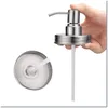 Hand Liquid Soap Dispenser Stainless Steel Mason Jar Soap Dispenser Hand Pump Bathroom Kitchen Hand Lotion Dispenser No Jars