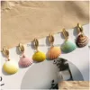 Hoop Huggie Handmade Colorf Shell Dangle Earring Bohemia Gold Irregar Sea Earrings For Women Girl Lady Summer Holiday Jewelry Gift Dhuia