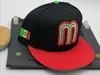 Mexico Fitted Number Voetbal Voetbal Caps Leuke pet Hoofddeksels Street Fashion Hoed Hoeden Sportschoenen fanshop online winkel yakuda Personality Kerstuitverkoop