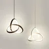 Lampy wiszące Nowoczesna minimalistyczna lampa wisząca LED Nowoczesna sztuka dekoracyjna Projektant Żyrandole do sypialni Gabinet Salon Domowa kreatywna lampa G230524