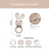 Body Tandsers Toys 1pc Theether Music Ratels for Kids Animal Crochet Rammle Elephant Giraf Ring Houten Babies Gym Montessori Childrens 230525