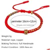 Braccialetti con ciondoli buddista tibetano fatto a mano con nodo corda a sei caratteri Mantra braccialetto intrecciato per gioielli da donna consegna goccia Dhmia