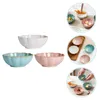 Bowls 3 Pcs Ceramic Sauce Plates Condiment Dishes Container Small