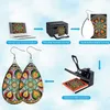 250pcs Black heat sublimation earrings hot transfer water drop earrings pendant band earrings link