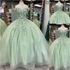 Quinceanera Dresses Princess Appliques Flowers Sweetheart Ball Gown Tulle Lace-Up Plus Sweet Sweet 16 Debutante Party Vesthiondos De 15 Anos 131