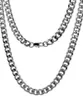 Łańcuchy chłodny naszyjnik ze stali nierdzewnej 4/6/8/10 mm kuszkonki dla mężczyzn dla mężczyzn srebrny kolor łącza łańcuch biżuteria