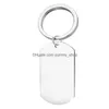 Porte-clés Blanc Bricolage Personnalisé Gravé Porte-clés Personnalisé Amoureux En Alliage Cadeau Porte-clés Chaîne Créative En Gros Bijoux Drop Delivery Dhf1N