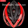 サイクリングヘルメットキングバイク4色サイクリングヘルメット女性男性自転車ヘルメット付きライトマウンテンバイクロードMTB統合式230525