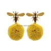 Charm Bees Ball Stud Earrings South Korean Imports Of Delicate New Fashion Cute Lady Girls Honey For Women Jewelry Unique Drop Delive Dhfvk