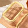 Storage Bottles Transparent Butter Cheese Box Fresh Keeping Fridge Fruits Desserts Container Portable Cutter Kitchen Tool