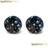 Stud Trendy Handmade Round Crystal Earrings Fashion Simple Rinestone Earring For Women Girls Gifts Jewelry Drop Delivery Dhg1E