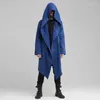 Men's Hoodies Spring Autumn Mid-length Mens Hooded Solid Punk Long Sleeve Coat Outdoor Cardigan Cloak Fashion Men Loose Clothes