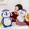 Dolls New cute penguin doll plush toy cute cartoon pet doll childrens holiday gift L230522 L230522