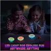 Spinning Top 12pcs LED LED TOUS Flashing UFO Topss z Gyroscope Nowators BK Party Toy Favours Drint Materienda