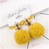 Urok pszczoły kolczyki stadninowe południowokoreańskie import delikatnej nowej mody słodka dama dziewczyny miód dla kobiet biżuteria unikalna upuszczenie dhfvk
