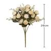 Flores decorativas Simulação de decoração de casamento FLOR ROSES ROSES REALISTA DE FLOR BOUCHES PARA CENTERPICES MAZI888