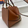 Bolso de mano de piel de vaca, bolso de hombro con letras a la moda, bolsos cruzados para mujer, bolso de mano de gran capacidad, cierre de cremallera, herrajes dorados, bolsos de compras plegables cuadrados de cuero genuino