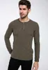 T-shirts pour hommes DeFacto homme printemps tricoté haut t-shirts hommes décontracté couleur foncée ajustement T-Shirts à manches longues corps homme t-shirts-K0949AZ19SP