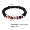 Beaded Fashion 2 шт. 6/8 мм DL полированные черные камни браслеты Bears Matt Onxy Bead Steel Bracelets установлены для женских молитвенных капель