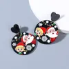 Stud Earrings Resin Halloween Christmas Pattern For Women Jewelry Accessories Vintage Punk Dangle Earring Bijoux Wholesale