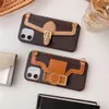 Luxury Designer Phone Cases For iPhone 14 Pro Max 11 12 13 13pro 13 promax X XR XS XSMAX case Fashion cover brown leather shell covers