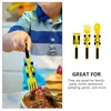 Dinnerware Sets Car Tableware Kit Restaurant Cutlery Set Fork Kids Tpe Soft Glue Utensils Toddler Dinner Spoon