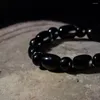 Pulseira natural de lava preto de lava preto Balanço BraCelets feitos à mão para homens mulheres amigas do presente de charme de jóias por atacado