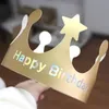 Birthday Hat Birthday Happy Born Cake Hat Children's Baby Baby Adult New Party Crown Crown Decoration Gold Card Paper