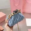 Clip portefeuille Mini porte-monnaie détachable chaîne plissée peau femmes casque sac en cuir véritable plaine porte-monnaie