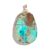 Charms trendiga Druzy Agate Pendant Charm Natural Gemstone Irregar MTI Color med guld pläterad för DIY -smycken som gör armband droppe del dhwjd