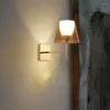 Vägglampor nordiska lyx rostfritt stål modern fyrkantig bas sconce lampor sängen sovrum vardagsrum el deco fixturer