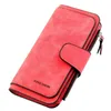 Portefeuilles MoneRffi Lady's Purse Three-Fold Long-Style Card Bag Multi-Function Wallet Multi-Card