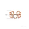Кольца высококачественная кроссовер с цирконом для женщин крошечный розовый золотой серевый кольцо