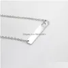 Pendant Necklaces Stainless Steel Bar Necklace Fashion Love Heart For Women Mother Daughter Blank Charm Buyer Own Drop Delivery Jewe Dh2Sl