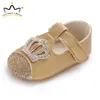 Premiers marcheurs bébé chaussures mignon rose couronne fleur arcs princesse bébé fille chaussures coton Mary Jane né chaussures enfant en bas âge premier marcheurs 230608