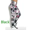 Leggings femininas Mulheres Cantura alta Hip Hop Skull Print Sports Running Gym Fitness Workout Skinny Stretch Long Troushers Bottoms