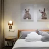 Vägglampor nordiska lyx rostfritt stål modern fyrkantig bas sconce lampor sängen sovrum vardagsrum el deco fixturer