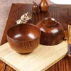 Bols Jujube Bol en bois de style japonais Nouilles de riz en bois massif 4,5 pouces par 2-5 / 8 paquets