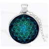 Pendentif Colliers Mandala Fleur De Vie Collier Vintage Bouddhisme Méditation Cabochon Verre Pierre De Temps Pour Femmes Hommes Mode Jewelr Dhwzf