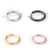 Hoop Huggie Trendy Round Small Earrings 8Mm16Mm 316L Acero inoxidable Gold Sie Rose Black Simple Party para mujer Drop Delivery Jewel Dhzcf