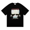 Designermodekläder T-shirts T-shirt Amerikanskt modemärke Rhude Destination Yachttryck Högkvalitativt dubbelgarn bomull Lös kortärmad t-shirt Cotton Street