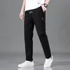 Herrbyxor män med djupa fickor Löst fit casual jogging byxor för att köra träningsstjärna kläder chinos män stretch