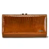 Portefeuilles femmes luxe en cuir véritable Long portefeuille à deux volets Alligator Zip porte-monnaie femme porte-carte moraillon concepteur embrayage marque