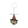 Schlüsselanhänger Lanyards Halloween PVC Weiche Sile Kürbis Cartoon Schlüsselbund Tasche Dekoration Anhänger Geschenke Großhandel Drop Lieferung Mode A Dhmfv