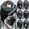 Scarves Winter Scarfs Women Printing Button Soft Wraps Elegant Double Layer Buckle Comfortable Shawls Neck Bandana