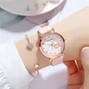 Wristwatches Simple Fashion Brand Women Watches Heart Shape Digital Ladies Quartz Watch Black Leather Strap Clock Gift Girl's Wristwatch